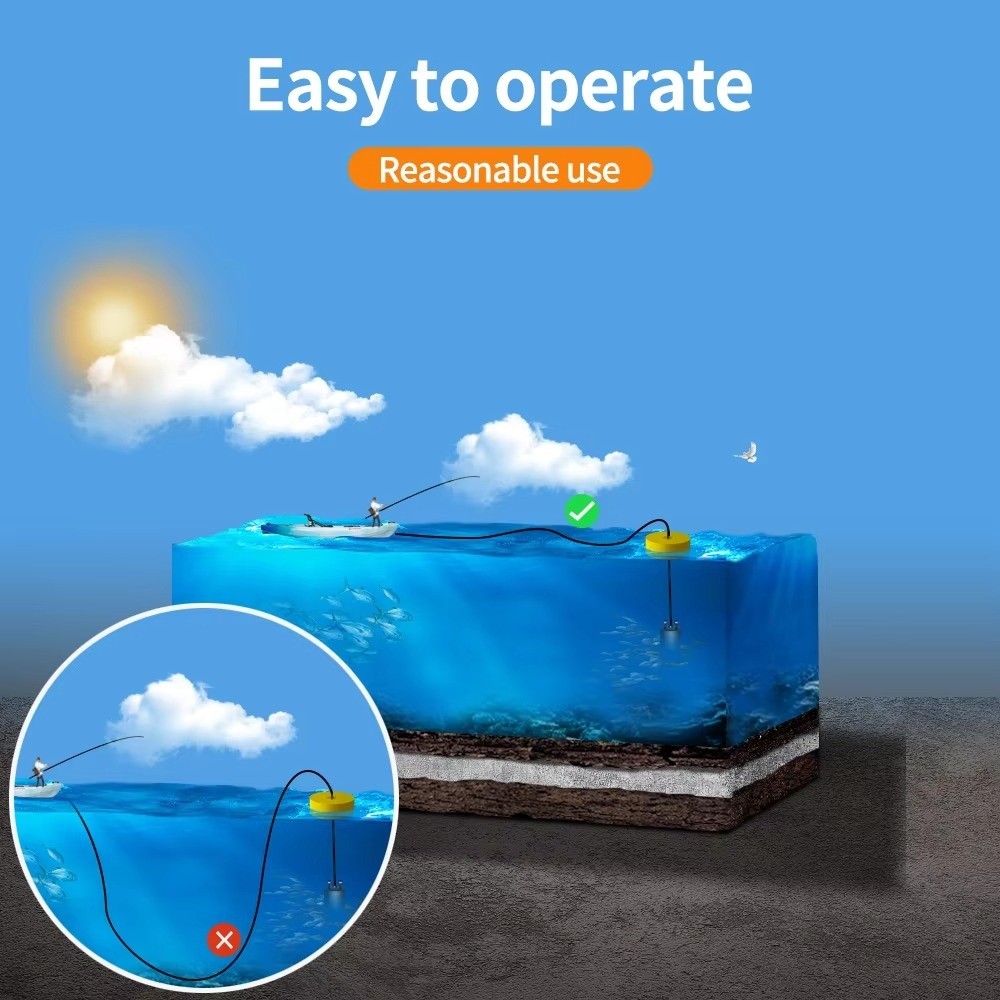 Fishing Boat Depth Finder - Localizador de Peixes Portátil com Tela