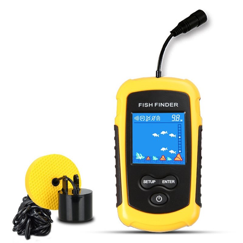 Fishing Boat Depth Finder - ABUE-Kayak Localizador de Peixes Portátil, Sonar