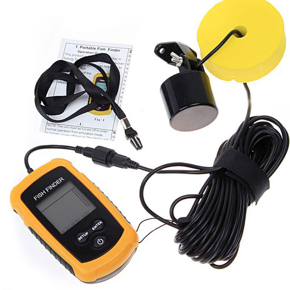 Sonda de Pesca Portátil com Al - Fishing Boat Depth Finder avaliação e preço