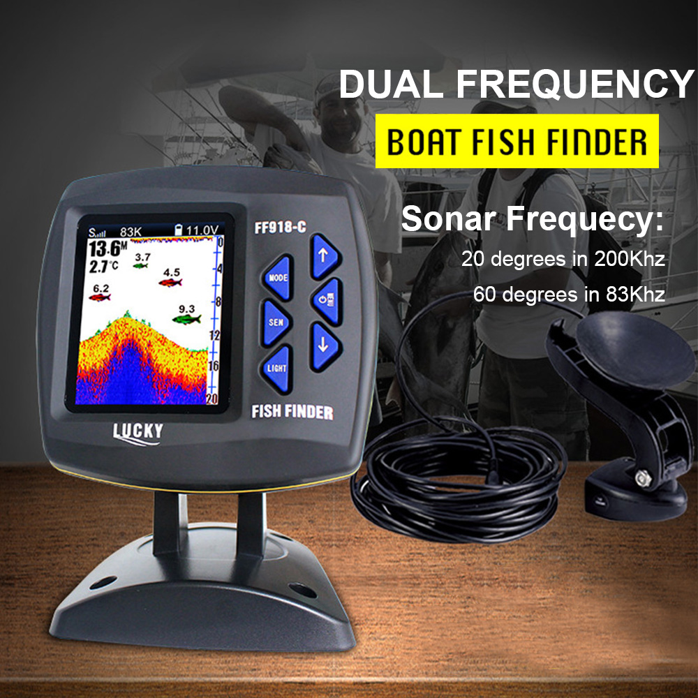 Wired Dual Frequency Fish Find - Fishing Boat Depth Finder avaliação e preço