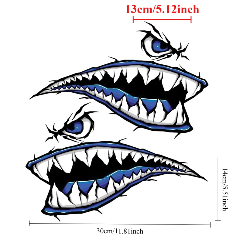 2 pçs dentes de tubarão boca b - Fishing Boat Trailer avaliação e preço